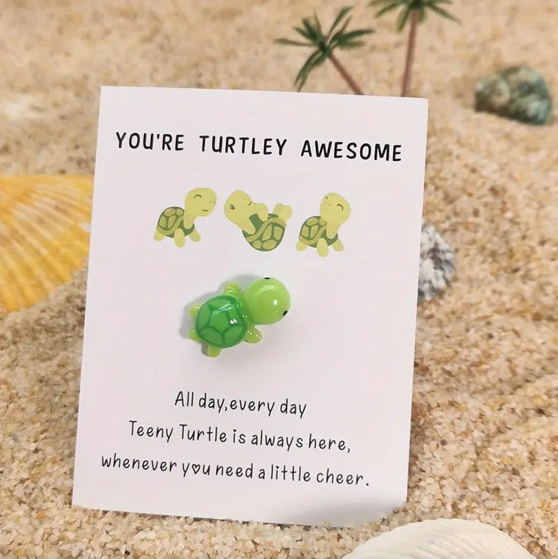 Little Pocket Turtle Hug, Mini Cute Animal Decoration Pocket Hug Turtle Stress Relief Toy, Special Encourage Birthday Wedding Party, Christmas Turtle Gift Decoration