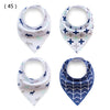 Genio Baby Cute Bandana Drool Bibs,  Absorbent Cotton, Baby Gift Set of 4
