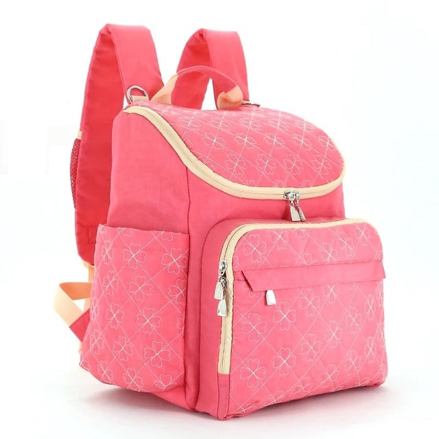Lvelia Diaper Bag Backpacks Waterproof Baby Nappy Bag Stylish Durable,Pink  